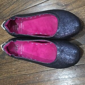 Soto Massini Navy Blue Sparkle Shimmer Flats Size 38 US 7-8